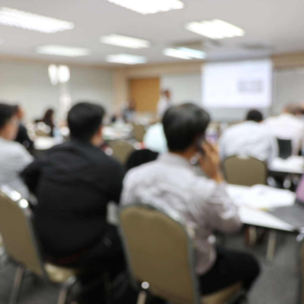 blur image of discussion