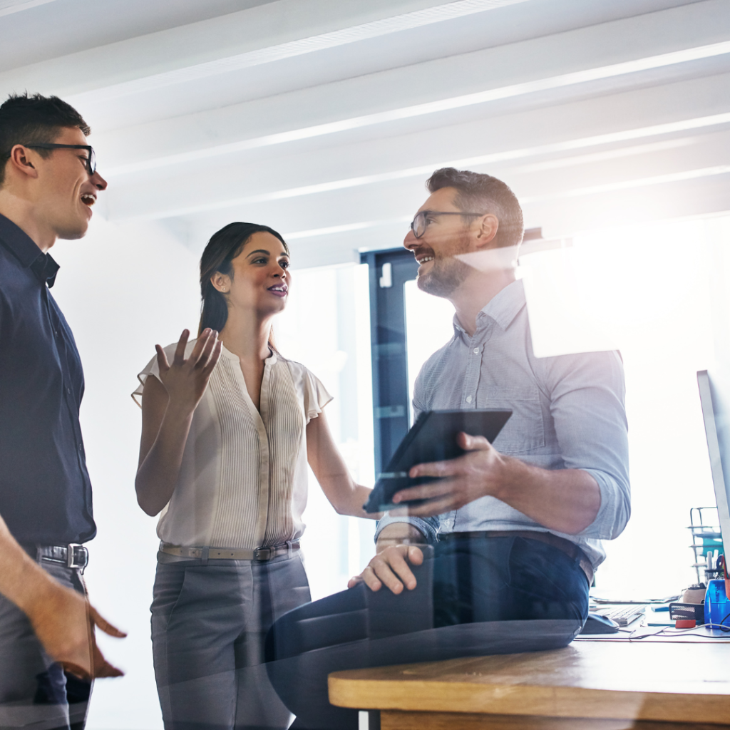 man sitting on the office table