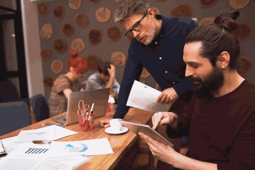 man showcasing his gadget